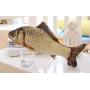 Tomcrazy 3PCS Simulation Fish Cats/Small Puppy Dogs Toys Catnip Pet Sets Doll Interactive Pets Toy Throw PP Cotton Plush Pillow Chew Bite Play Fetch Toy Grass carp Saury Arowana (3-Pack)