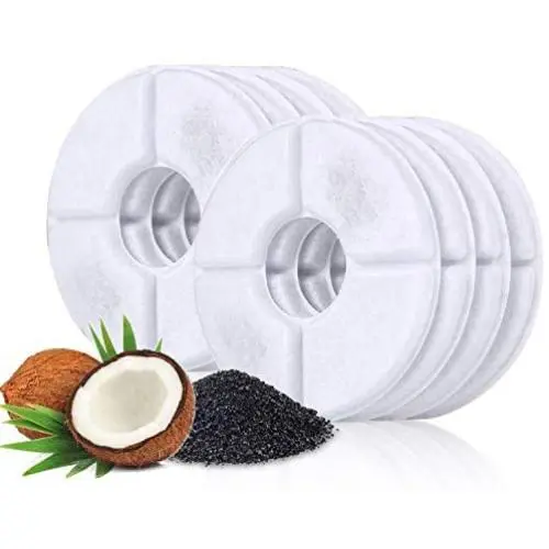 Pet Fountain Filter,Cat Water Fountain Filter,Carbon Replacement Filters for Pet Fountain,Cat and Dog Automatic Flower Water Dispenser(Pack of 8)