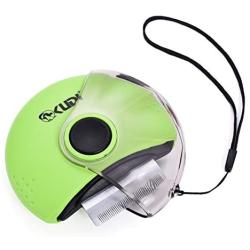 Mile High Life | Small Dog or Cat | 3 in 1 Stainless Grooming Tool | Under Coat Rake | Deshedding Comb | Flea Tear Stain Remover | Compact and Ideal for Travel/Outdoor (Orange/Green)