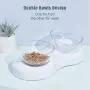 Cat Bowls Elevated Double Cat Dog Food Water Bowls, 20° Tilted Raised Cat Feeding Bowls with Anti Slip Stand for Cats and Small Dogs Cat Bowls Elevated Double Cat Dog Food Water Bowls, 20° Tilted Raised Cat Feeding Bowls with Anti Slip Stand for Cats and Small Dogs