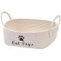 Geyecete Dog/Cat Dog Toy Basket Storage Cotton Rope Storage Basket Pet/Doy Toy Box Dog Storage Basket Basket Dog Toy Storage Basket-Cat