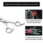 7.0'' Pet Grooming Scissors,Curved Scissors/Thinning Shears,Made of Japanese 440C Stainless Steel, Strong and Durable for Pet Groomer or Family DIY Use
