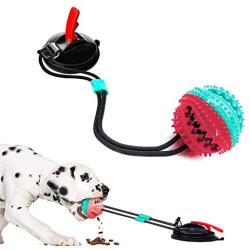 Upgrade Suction Cup Dog Chewing Toy, Dog Chew Toys for Aggressive Chewers, Dog Rope Ball Toys with Suction Cup for Puppies Large Dogs, Teeth Cleaning Interactive Pet Tug Toy for Boredom