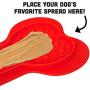 Downtown Pet Supply Silicone Dog Lick Bone - Shower Assistant Lick Pad Distraction Device - Bath Treat Buddy Grooming Helper, Bone Shaped with Strong Suction Cups for Dogs
