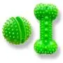 Hide a Treat Ball and Bone Treat Dispenser Toy for Dogs 2pc Ball/Bone Bundle (Green) Hide a Treat Ball and Bone Treat Dispenser Toy for Dogs 2pc Ball/Bone Bundle (Green)