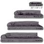 Furhaven Pet - Traditional Chaise Lounge & Deluxe L-Shaped Couch Dog Pillow Bed for Dogs & Cats - Multiple Styles, Sizes, & Colors