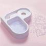 Meows Pet Feeder and Water Dispenser Pet Owner Gift Water Food Feeder Bowls Heart-Shaped Automatic Refill pet Double Bowl Automatic Water Dispenser for Dogs & Cats