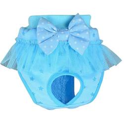 Soly Teche Pet Dog Physiological Shorts Cotton Bow Puppy Diapers Pants Sanitary Underwear (XL, Pink+Blue (2pack))