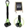 PatiencET Dog Pooper Scooper for Small Medium Large Dogs and Cats 31.5 Long Handle High Strength Material and Durable Spring Perfect for Grass Dirt Grave Concrete …