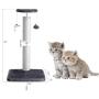 pedy 30'' Tall Cat Scratching Post, Natural Sisal Cat Scratcher, Cat Scratch Tower with Two Interactive Bell Toys (Cat Scratching Post)