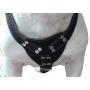 Black Genuine Leather Dog Harness, Large to XLarge. 33''-37'' Chest, 1.5'' Wide Straps, Rottweiler Bulldog