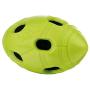 Nerf Dog Rubber Football Dog Toy with Interactive Squeaker and Crunch, Lightweight, Durable and Water Resistant, 6 Inches for Medium/Large Breeds, Two Pack, Red and Green (1399)