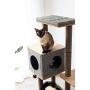 PetPals Three-Level Elevated Cat Tree Condo with Massage & Particle Board, Grey (PP18502)