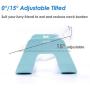 GAPZER 15° Adjustable Detachable Raised Cat Food Water Bowl & Dog Lick Mat Slow Feeders for Anxiety Relief Boredom Buster (Blue)