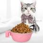 Yutiny Pet Food Water Bowl Stainless Steel Food Hanging Bowl Puppy Kitty Dog Parrot Bird Pet Drink Water Bowl Dish Crates Cages Hanging Feeder Bowl