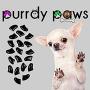 Purrdy Paws 40-Pack Soft Nail Caps for Dogs Claws Black