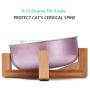 La La Pet Pet Feeder Feeding Bowl Stainless Steel Bamboo Rise Food Bowl Drinking Bowl for Dogs Cats