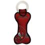 Pets First NFL Tampa Bay Buccaneers Football Dental Tough Dog TUG Bone Toy with Built-in Squeaker Attached to a Safe Rubber Teething Toothbrush PET Toy, Team Color, 14 x 5 (TBB-3310)