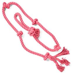 Tumbo Tough Tug Rope Dog Toy - (5 ft Long Strong and Durable Rope Pull Toy with Handle) TUG of WAR Dog Toy
