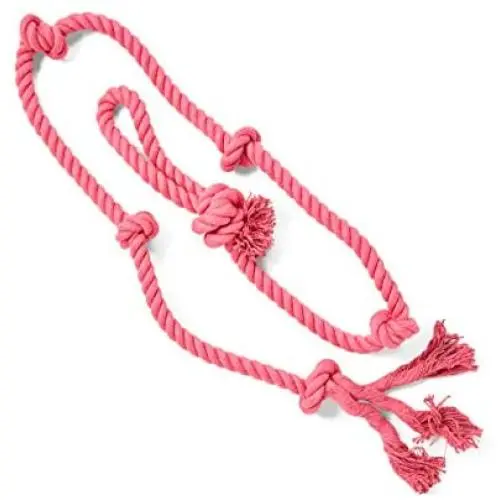 Tumbo Tough Tug Rope Dog Toy - (5 ft Long Strong and Durable Rope Pull Toy with Handle) TUG of WAR Dog Toy Tumbo Tough Tug Rope Dog Toy - (5 ft Long Strong and Durable Rope Pull Toy with Handle) TUG of WAR Dog Toy