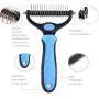 Pet Grooming Tool-Professional Dematting Comb for Dogs and Cats,Safe Undercoat Rake for Easy Mats and Tangles Removing,Keep Your Pet Away from Nasty Shedding Hair. (Blue) Pet Grooming Tool-Professional Dematting Comb for Dogs and Cats,Safe Undercoat Rake for Easy Mats and Tangles Removing,Keep Your Pet Away from Nasty Shedding Hair. (Blue)