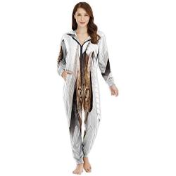 Autumn Leaves on Shimmering Blurred - Autumn,Womens Onesie Pajamas Sportswear Backgrounds M