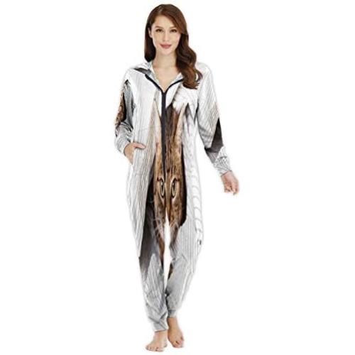 Autumn Leaves on Shimmering Blurred - Autumn,Womens Onesie Pajamas Sportswear Backgrounds M