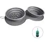 Rainteam Portable Collapsible Travel Dog Bowl, Outdoor Double Bowl Design with Slow Feeder Bowl and Water Bowl, Non-Slip, Anti-tip and No-Spill Rainteam Portable Collapsible Travel Dog Bowl, Outdoor Double Bowl Design with Slow Feeder Bowl and Water Bowl, Non-Slip, Anti-tip and No-Spill