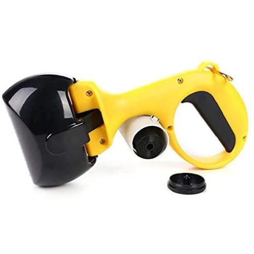 DONG HAI Pooper Scooper, One-Hand Use Dog Pooper Scooper with Waste Bags for Dogs,Long Handle Poop Scoop Poo Remover Grabber Picker with Jaw Design for Grass Gravel Snow,Black