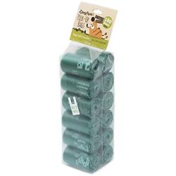 ZippyPaws - Dog Poop Pick-Up Bags, Replacement Rolls, Large Strong Waste Bags with Easy-Tie Handles, Measures 14.5 Inch by 5.5 Inch - Green, 180 Count