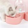 WENQITZTZ 2 in1 Automatic Water Dispenser Pet Bowls Set, Durable & Detachable Stainless Steel Feeder Bowl, No-Spill Dog Water Bottle & Dish for Cats & Dogs