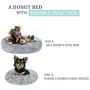 Poohoo Calming Faux Fur Donut Cuddler Dog Bed,Washable Round Cat Bed Pillow Cuddler Gradient Color(23''/30'') for Small Medium Dogs (M 23'', Grey)