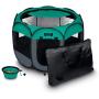 Ruff N Ruffus Portable Foldable Pet Playpen + FREE Carrying Case + FREE Travel Bowl | Available in 3 Sizes | Exercise Pen Kennel Indoor/Outdoor Water-Resistant Removable Shade Cover Dogs/Cats/Rabbits