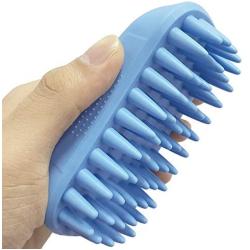 ZOOPOLR Pet Silicone Shampoo Brush for Long & Short Hair Medium Large Pets Dogs Cats, Anti-Skid Rubber Dog Cat Pet Mouse Grooming Shower Bath Brush Massage Comb