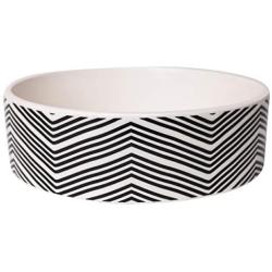 Park Life Designs Small Pet Bowl, Alto Pattern, 5-1/4 inch Heavyweight Ceramic Dish Stays Put, Microwave and Dishwasher Safe
