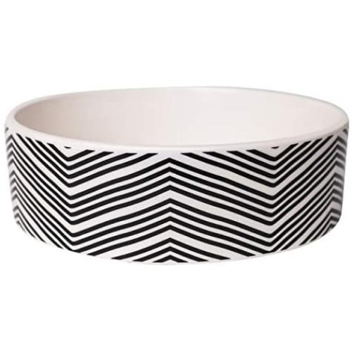 Park Life Designs Small Pet Bowl, Alto Pattern, 5-1/4 inch Heavyweight Ceramic Dish Stays Put, Microwave and Dishwasher Safe