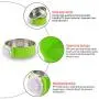 Crate Dog Bowl Removable Stainless Steel Water Food Feeder Bowls Cage Coop Cup for Cat Puppy Bird Pets (Large, Green) Crate Dog Bowl Removable Stainless Steel Water Food Feeder Bowls Cage Coop Cup for Cat Puppy Bird Pets (Large, Green)