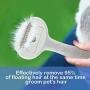 YINI Dog Brush and Cat Brush Multifunction Pet Grooming Tool Undercoat and Surface Rake for Cats & Dogs - Safe Dematting Comb for Easy Mats & Tangles Removing - No More Nasty Shedding and Flying Hair