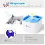 isYoung Pet Water Fountain, 84Oz/2.5L Super Quiet Automatic Electric Water Dispenser, Healthy and Hygienic Cat Drinking Fountain with 2 Replacement Filters for Dogs, Cat and Small Animals