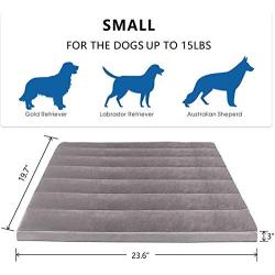 Large Dog Bed Soft Foam Pet Beds 23/31/39/47 inches Washable Anti-Slip Crate Mat Mattress Kennel Pad with Thick Removable Cover