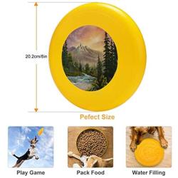 Pet Frisbee Flying Disc Dog Toy - Multifunction Mountain Sunset C Steele