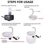 Xianggu Cat Water Dispenser, 7.877.879.45inch Automatic Drinking Fountain Fresh Hygienic Drinking Bowl with LED Light No Splash or Spills Super Quiet, Flowing Water for Cats and Dogs Easy-to-Clean