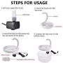 Xianggu Cat Water Dispenser, 7.877.879.45inch Automatic Drinking Fountain Fresh Hygienic Drinking Bowl with LED Light No Splash or Spills Super Quiet, Flowing Water for Cats and Dogs Easy-to-Clean Xianggu Cat Water Dispenser, 7.877.879.45inch Automatic Drinking Fountain Fresh Hygienic Drinking Bowl with LED Light No Splash or Spills Super Quiet, Flowing Water for Cats and Dogs Easy-to-Clean