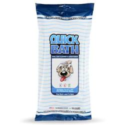 International Veterinary Sciences IVS Quick Bath Pet Towelettes, Removes Odor, Extra Thick and Heavy Duty, Made in The USA