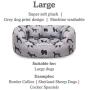 Rosewood Rosewood Padded Dogs Print Grey Mattress