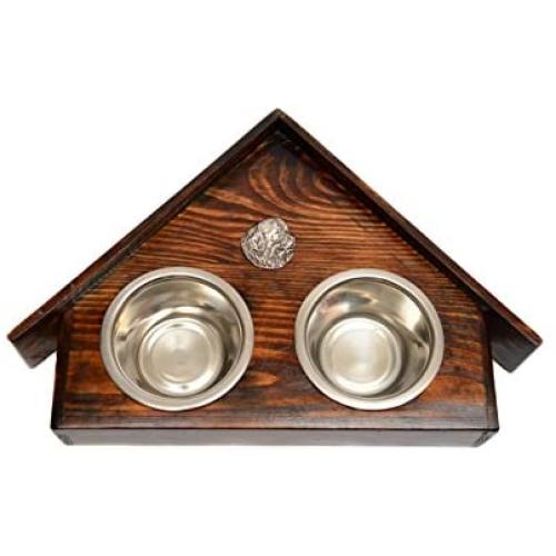 Newfoundland, a Dogs Bowl with a Relief from ArtDog