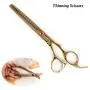 MelPet Professional Dog Grooming Scissors Stainless Steel Dog Shears Kit, Perfect for Face Nose Paw Ears Short Or Long Hair, Including Straight Curved and Thinning Dog Scissors (5 Pcs)