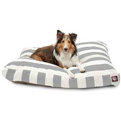 Majestic Pet Vertical Stripe Gray Large Rectangle Pet Bed