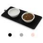 Ptlom Pet Placemat for Dog and Cat, Mat for Prevent Food and Water Overflow, Suitable for Medium and Small Pet