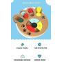 Wooden Interactive Puppy Dog Cat Feeder, Slow Food Treat Dispenser, Pet Mental Stimulation Shuffle Puzzle Toys Smart Games (Size A: 9.25''(L) 8.3''(W) 1''(H)) Wooden Interactive Puppy Dog Cat Feeder, Slow Food Treat Dispenser, Pet Mental Stimulation Shuffle Puzzle Toys Smart Games (Size A: 9.25''(L) 8.3''(W) 1''(H))